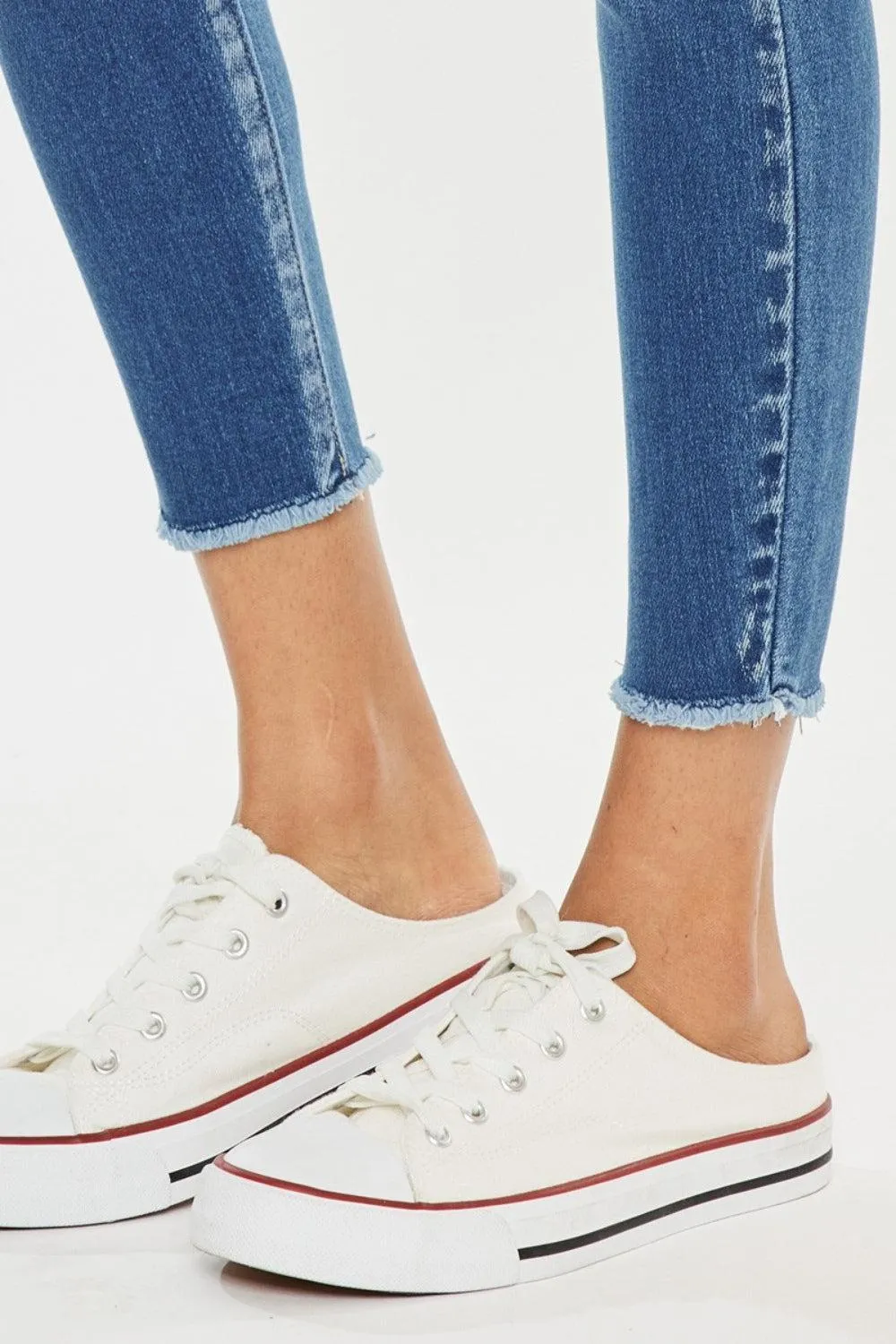 KANCAN Enduring Raw Hem Cropped Skinny Jeans