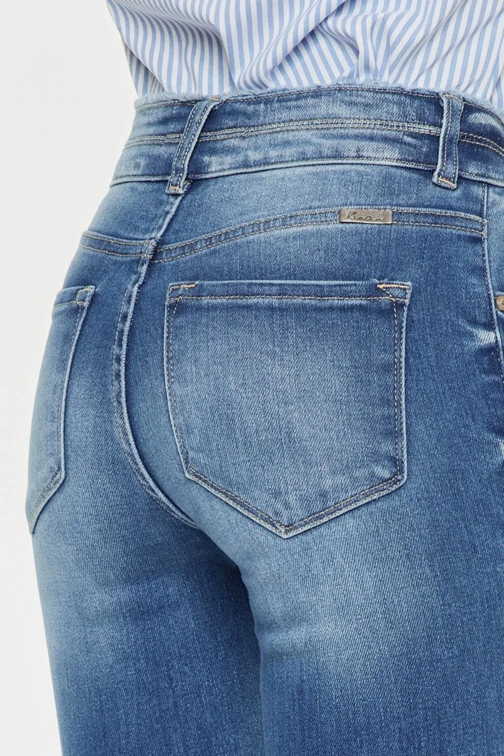 KANCAN Enduring Raw Hem Cropped Skinny Jeans