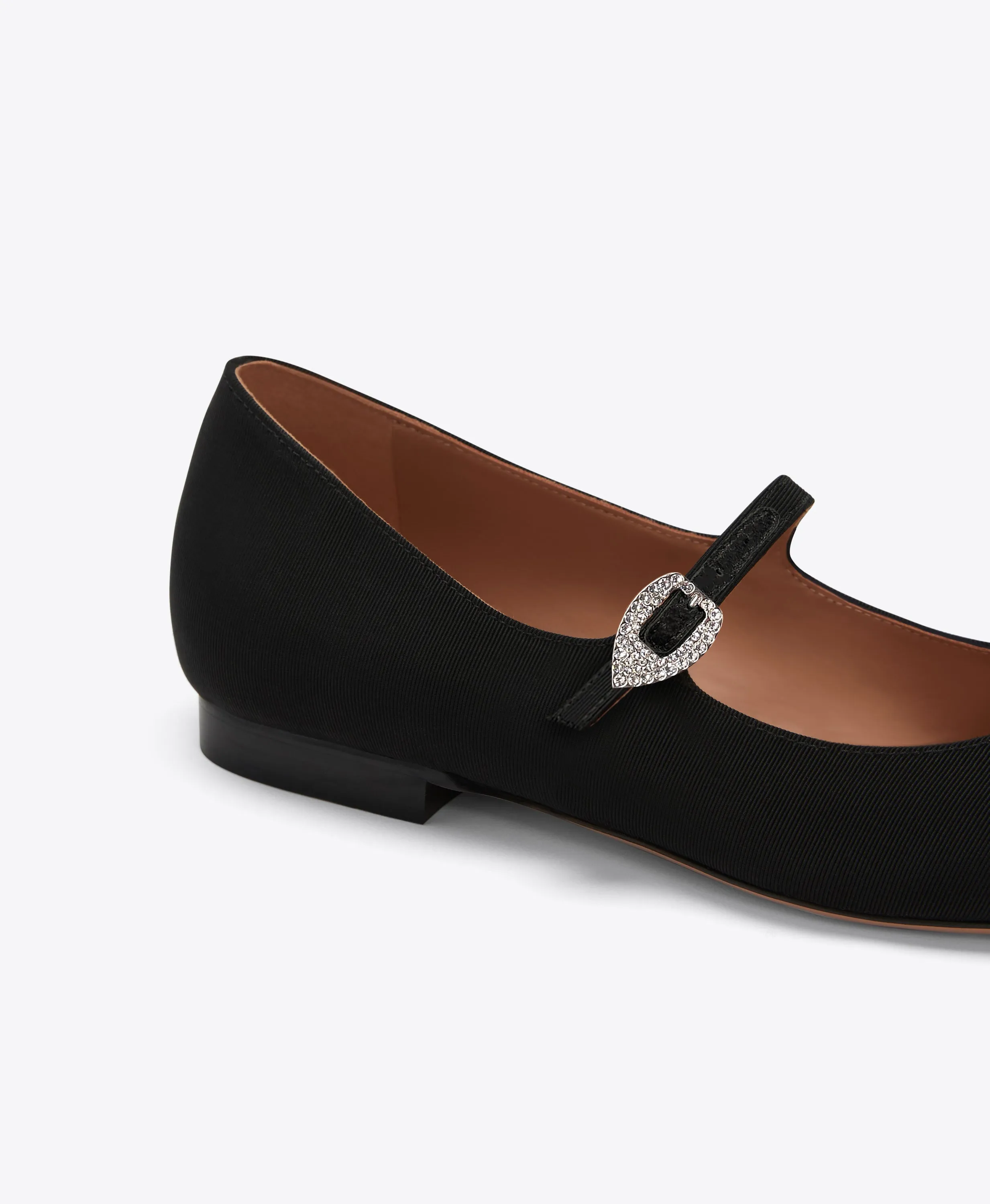 Kate Black Grosgrain Flat Pumps