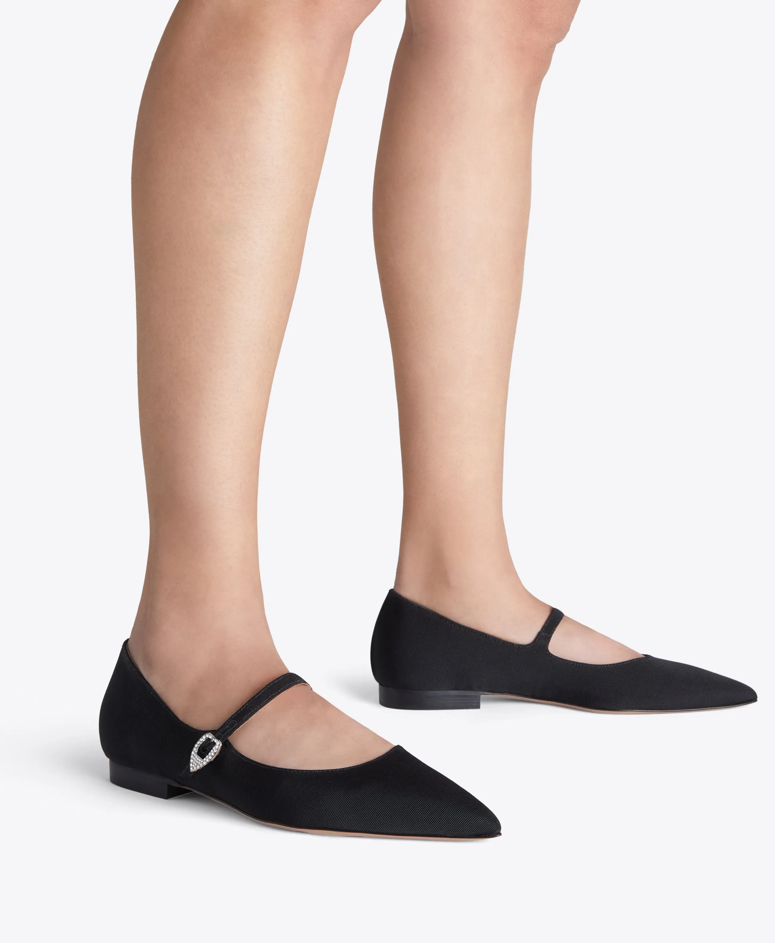 Kate Black Grosgrain Flat Pumps