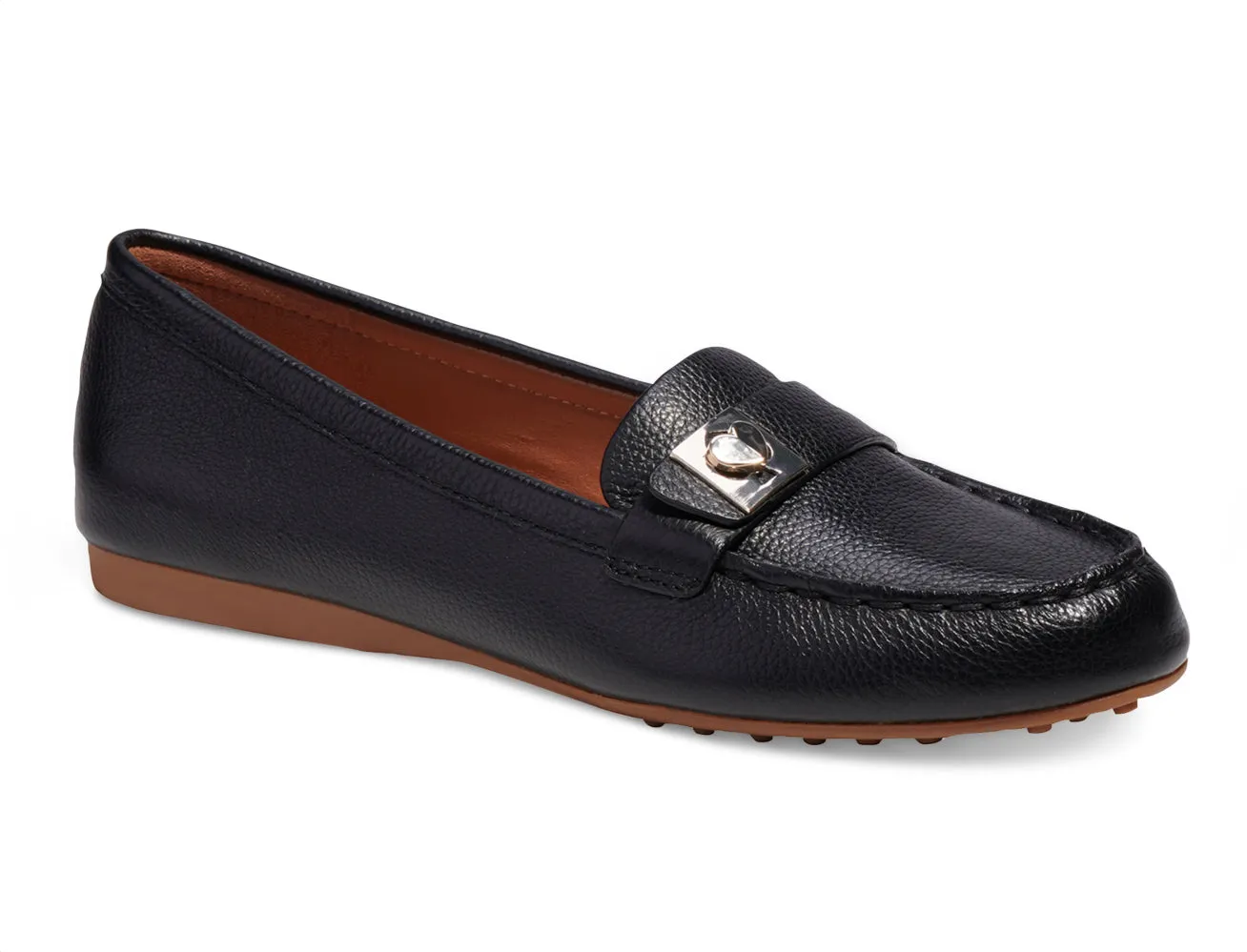 kate spade new york Women's Camellia Pebble Leather Loafers  Color Black Leather Size 10M
