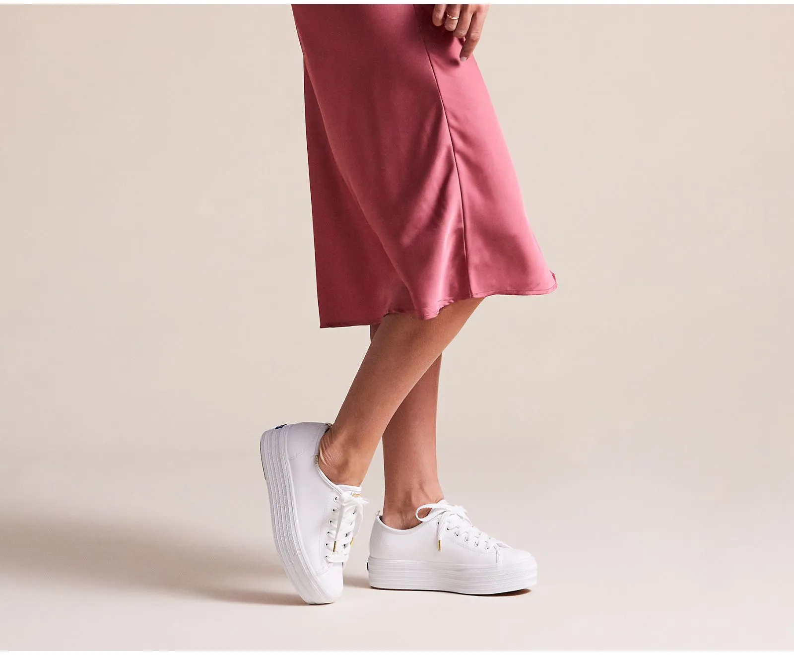 Keds Triple Up Leather Sneaker White