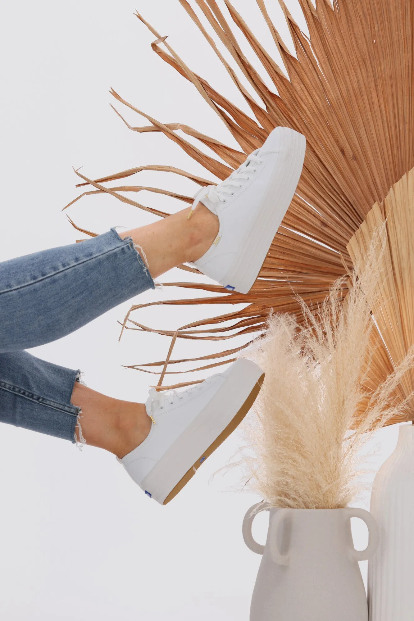 Keds Triple Up Leather Sneaker White