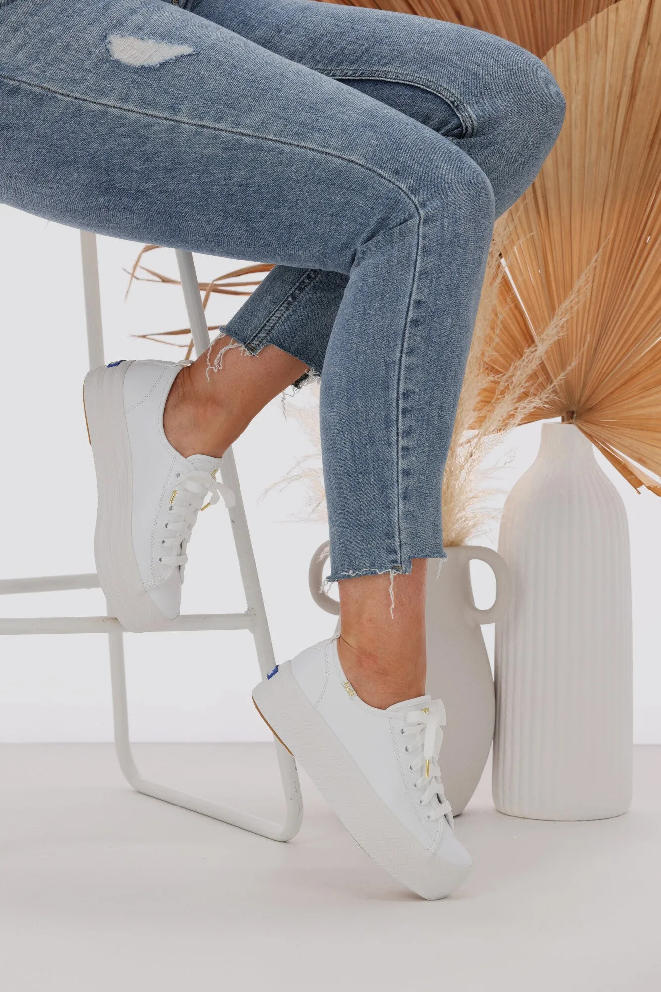 Keds Triple Up Leather Sneaker White