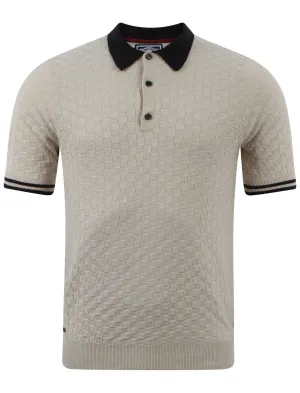 Le Shark Franky cream knitted polo