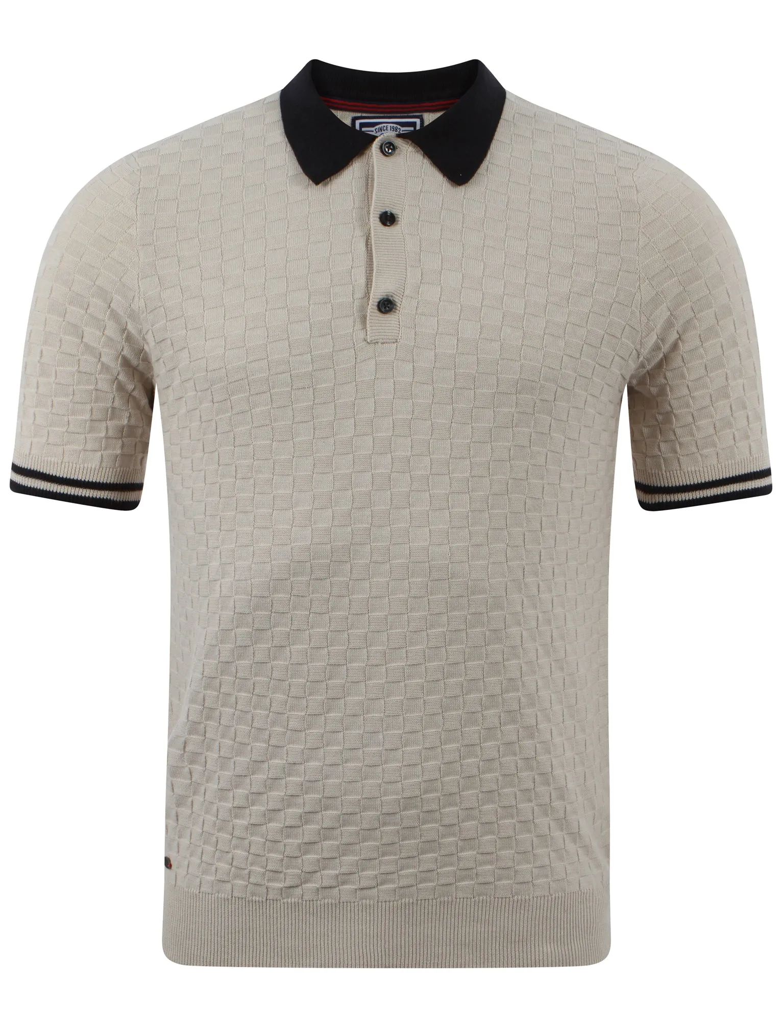 Le Shark Franky cream knitted polo