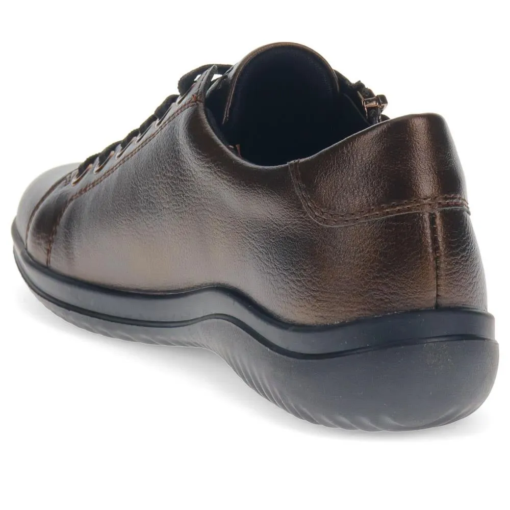 Leather Lace-Up Trainers - DRS39505 / 325 415
