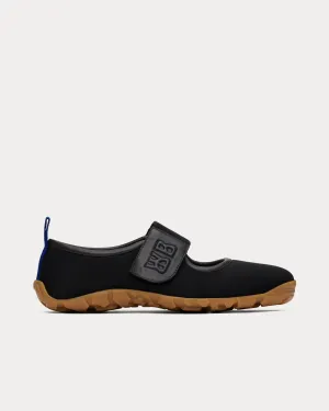 Mary-Jane Flat Black Slip On Sneakers