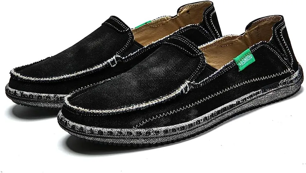 Men's Beige Distressed Style Canvas Casual Shoes