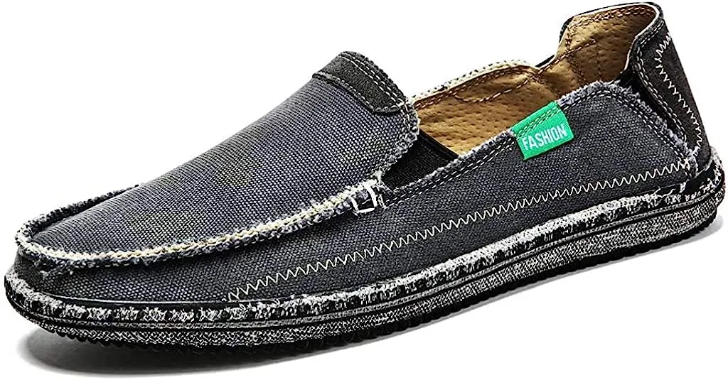 Men's Beige Distressed Style Canvas Casual Shoes