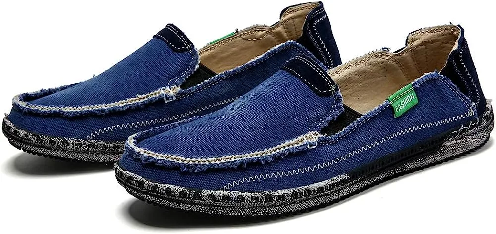 Men's Beige Distressed Style Canvas Casual Shoes