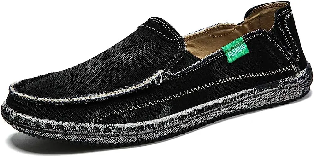 Men's Blue Distressed Style Canvas Casual Shoes
