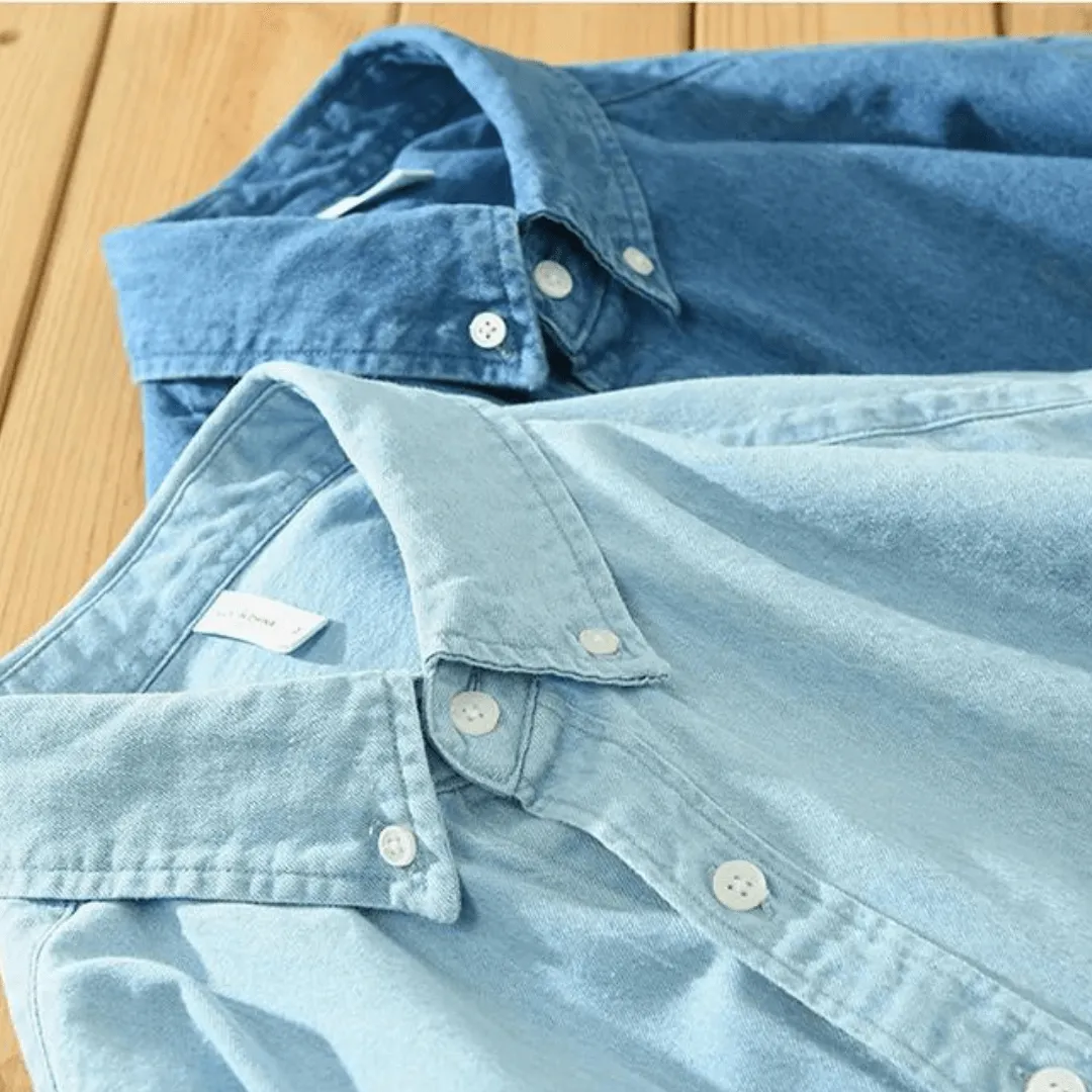 Men's Cotton Versatile Button-Up Shirt