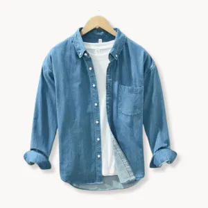Men's Cotton Versatile Button-Up Shirt