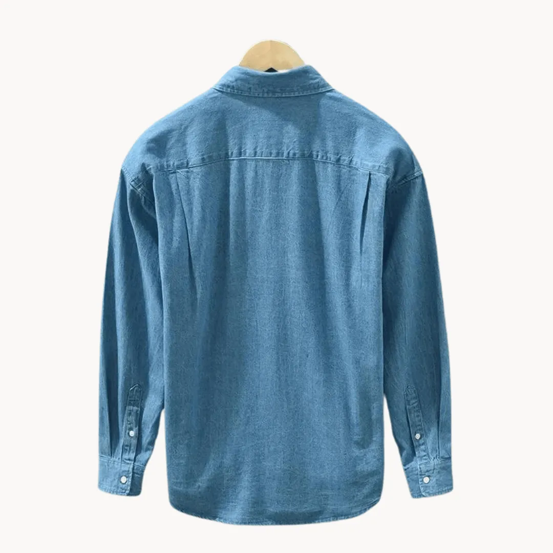 Men's Cotton Versatile Button-Up Shirt