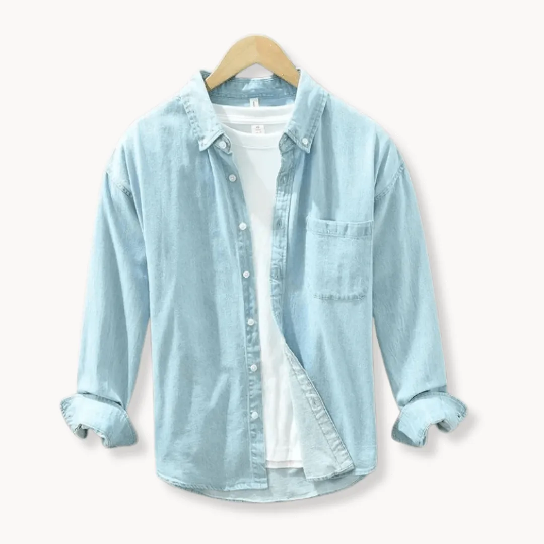 Men's Cotton Versatile Button-Up Shirt
