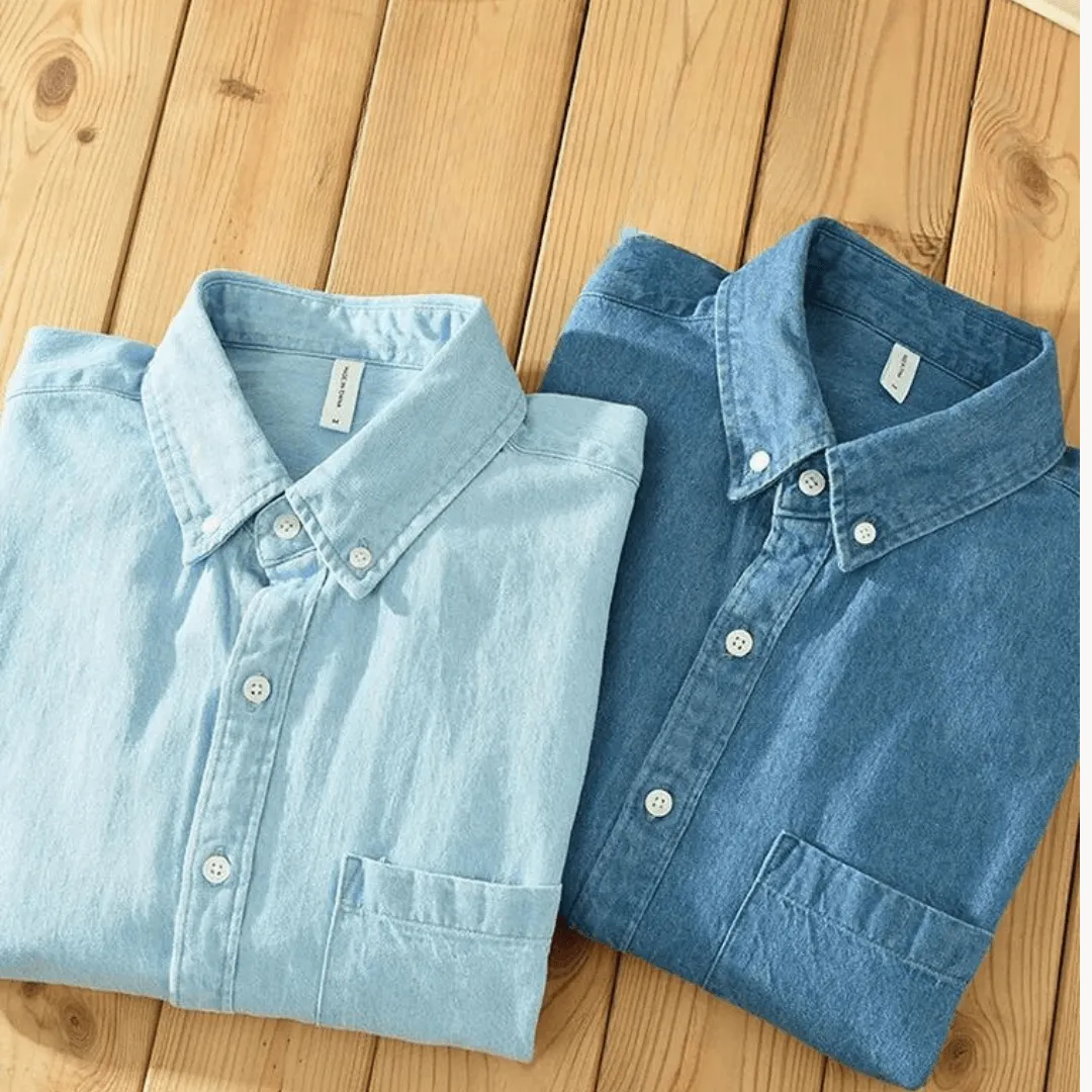 Men's Cotton Versatile Button-Up Shirt