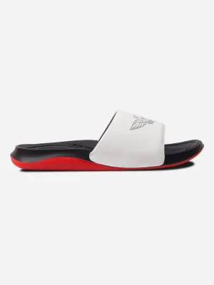 Men's White/Red Active Graphic Printed Slider (IX5018)