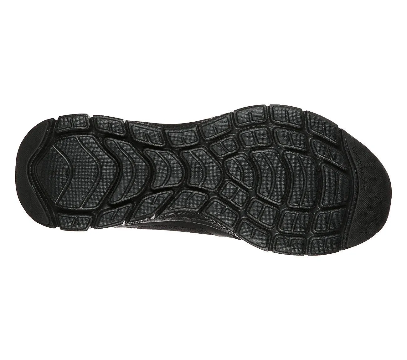 Mens Wide Fit Skechers Flex Advantage 4.0 - 232225 Walking Black Trainers