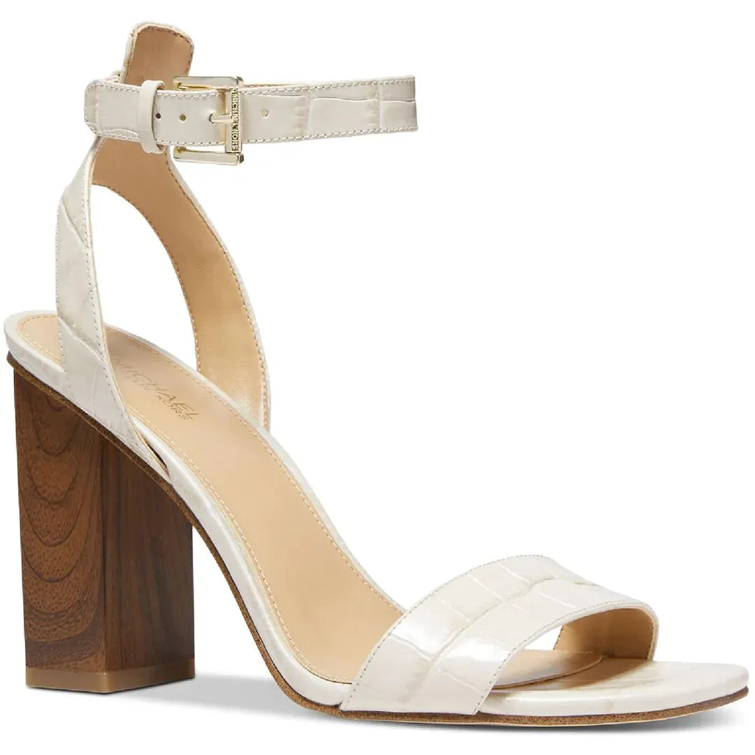 MICHAEL KORS Women's Leather Slingback Block Heel