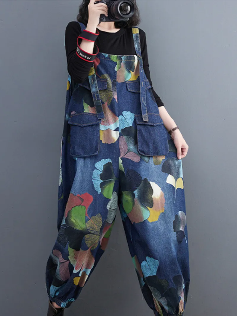 Middle Waist Bib Overalls Dungarees