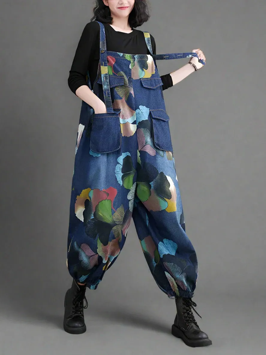 Middle Waist Bib Overalls Dungarees