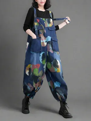 Middle Waist Bib Overalls Dungarees
