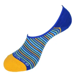 Mini Stripes No Show Socks Blue Multi - Unsimply Stitched