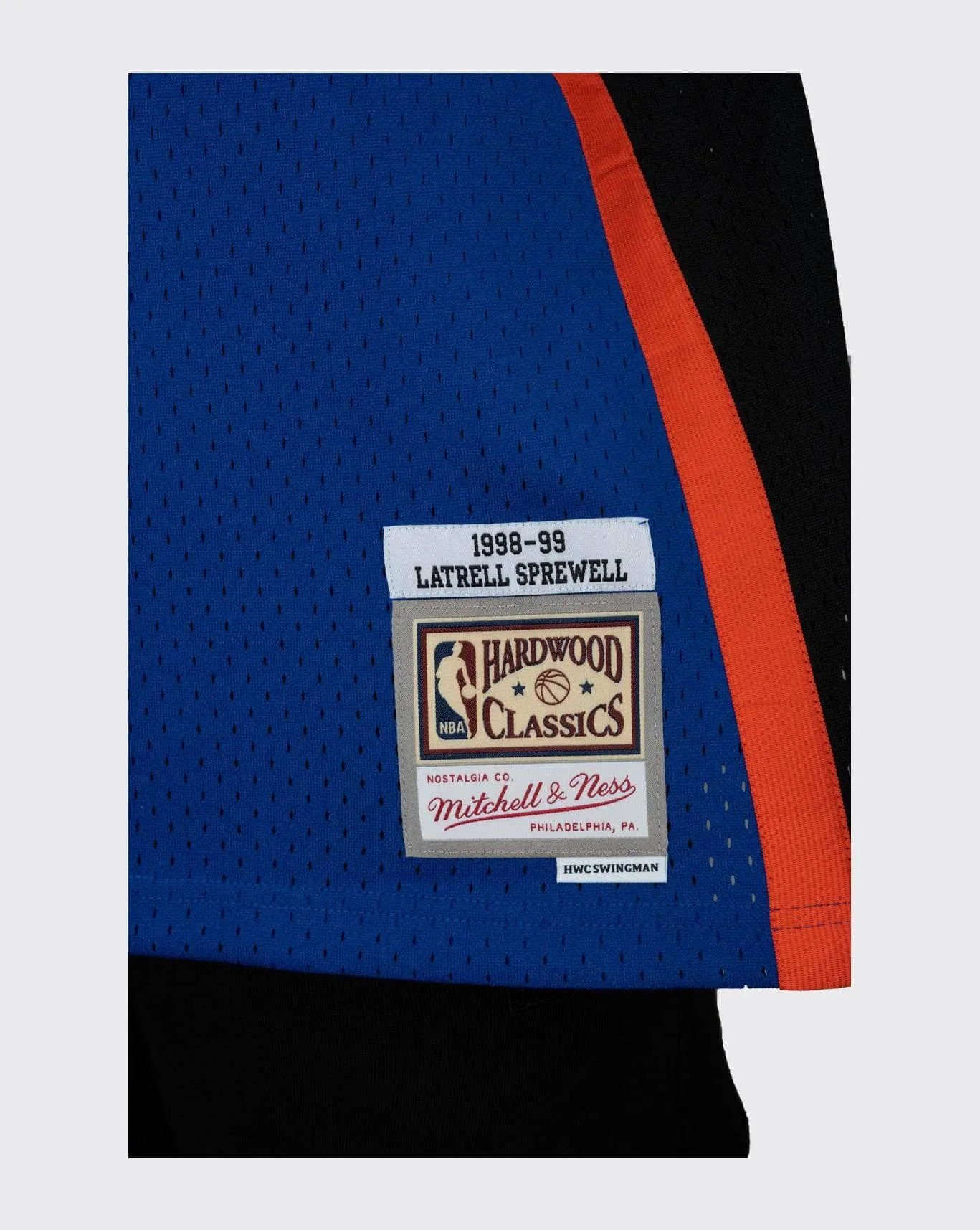 mitchell and ness new york knicks sprewell 98-99 jersey blue