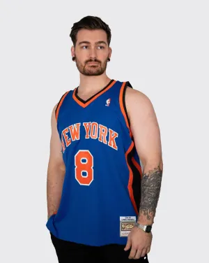 mitchell and ness new york knicks sprewell 98-99 jersey blue