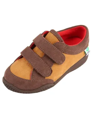Mooshu Trainers Little Boy Tan Hook And Loop Squeaky Shoes 5-10