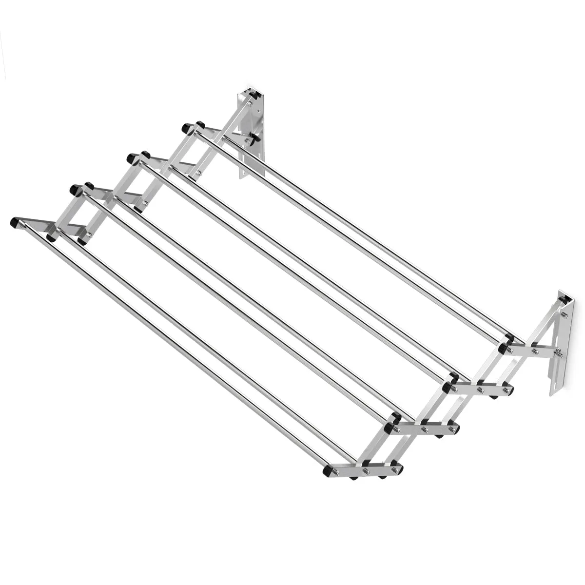NNECW Wall-mounted Stainless Steel Expandable Drying Rack with 8 Rods