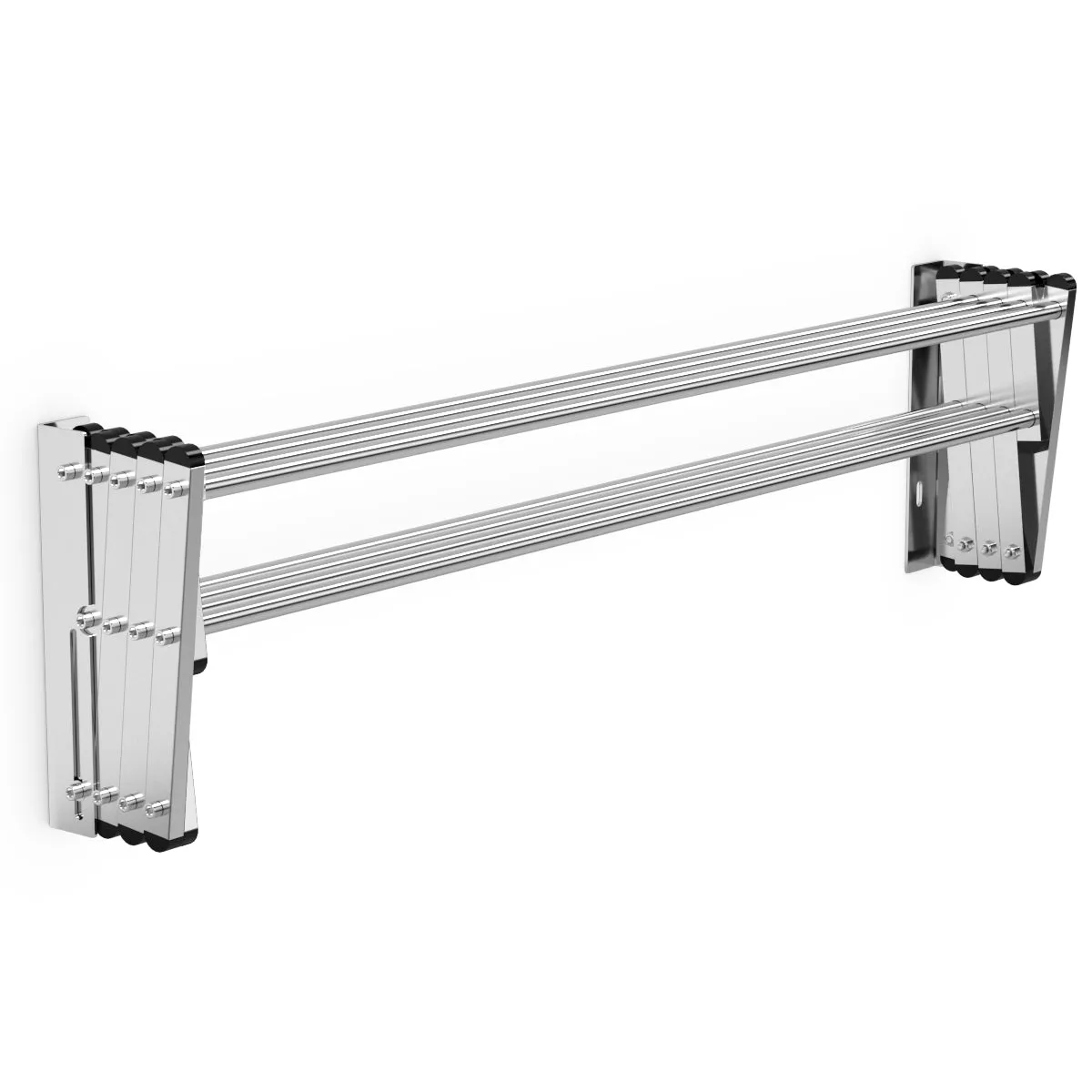 NNECW Wall-mounted Stainless Steel Expandable Drying Rack with 8 Rods