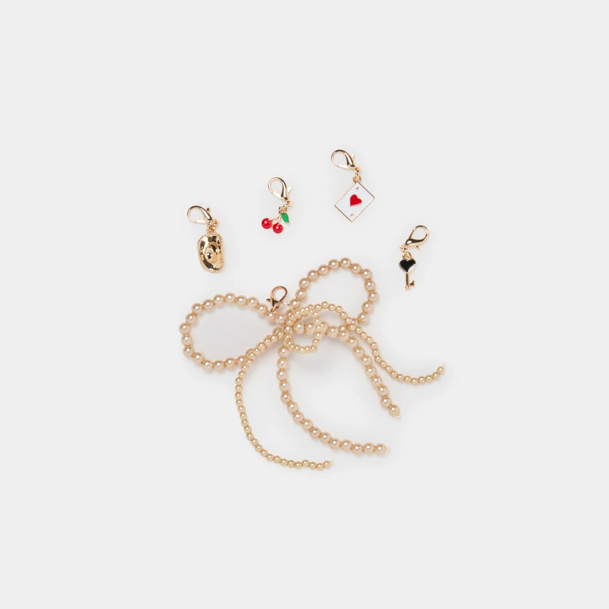 NOTICE LACE SNEAKERS IVORY   GOLD CHARM BUNDLE