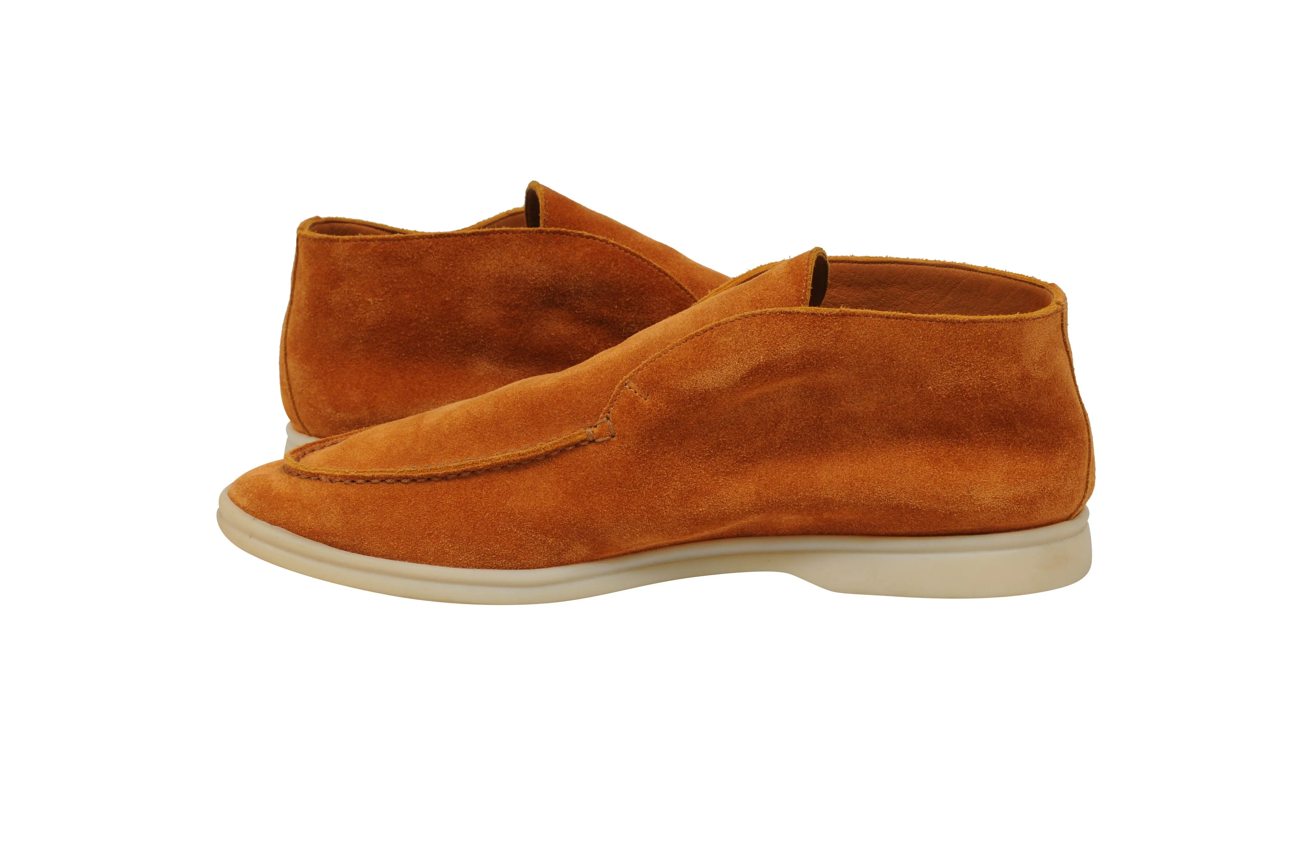 Orange Suede Uomo Open Walk