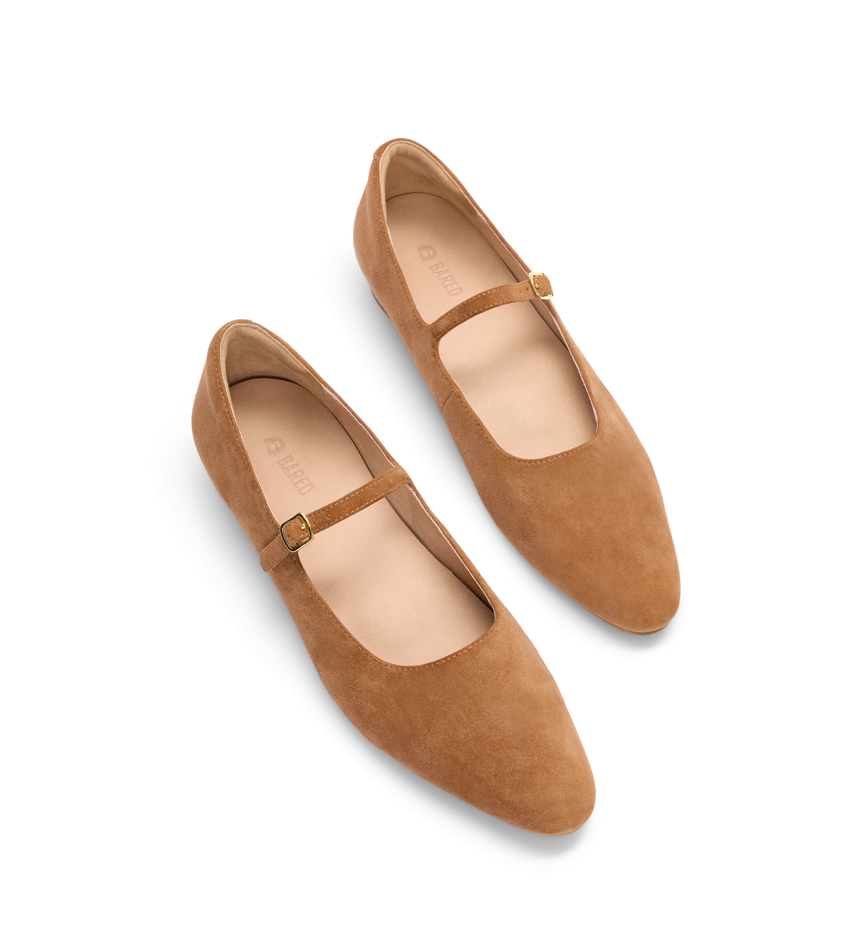Palmchat Cinnamon Tan Suede Ballet Flats