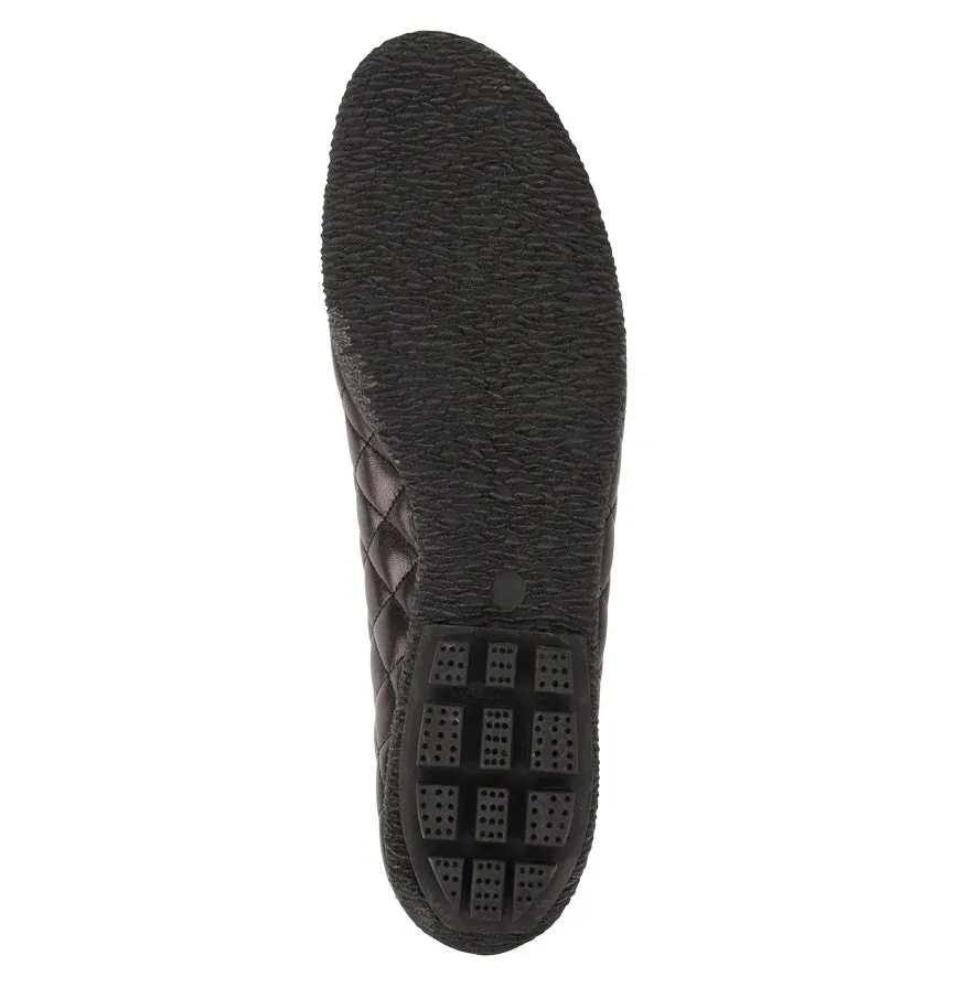 Paul Mayer - Cozy Quilted Leather Ballet Flat - Black