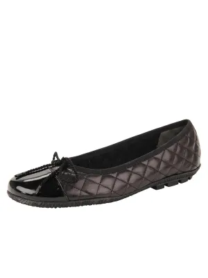 Paul Mayer - Cozy Quilted Leather Ballet Flat - Black