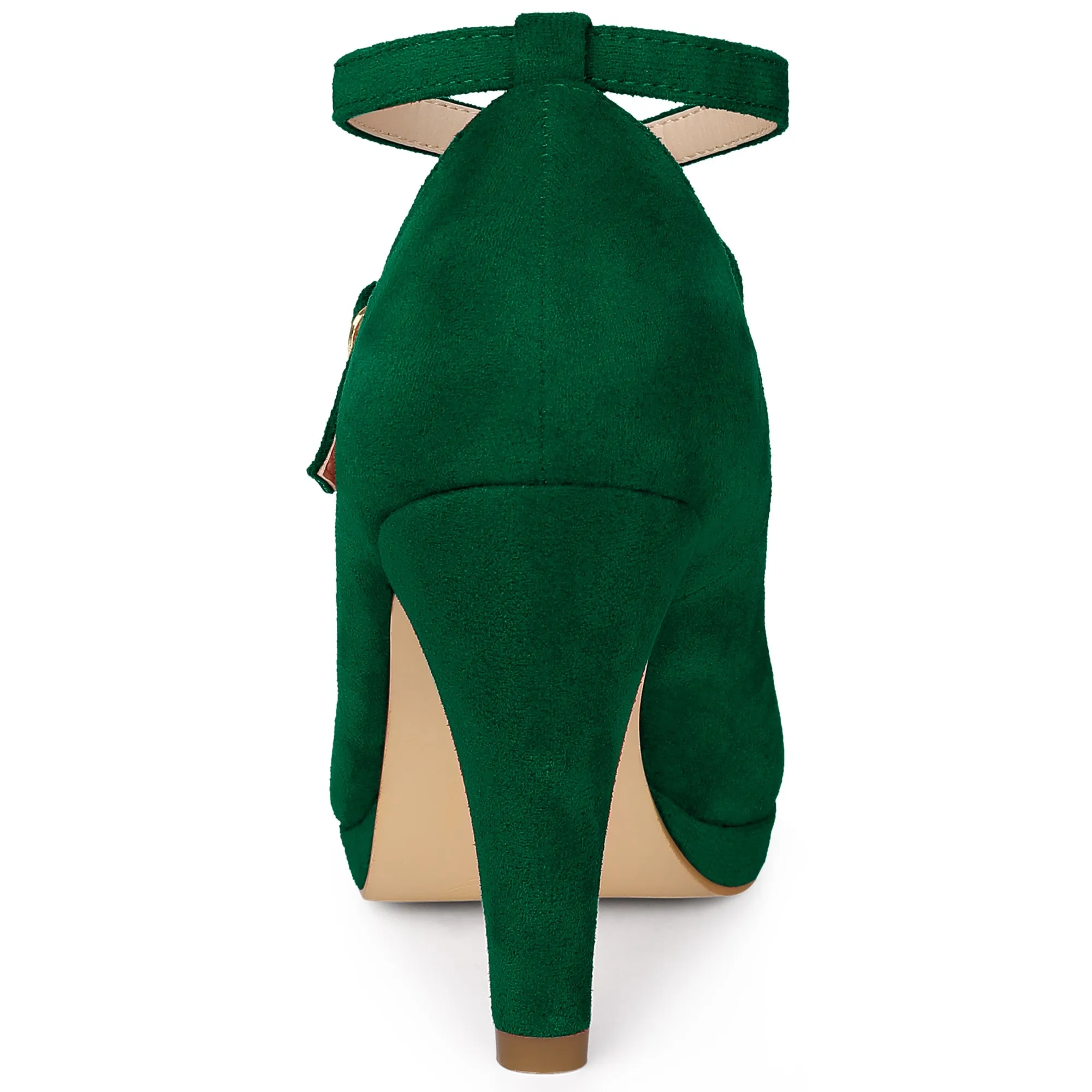 Platform Cross Strap Stiletto Heel Mary Jane Pumps