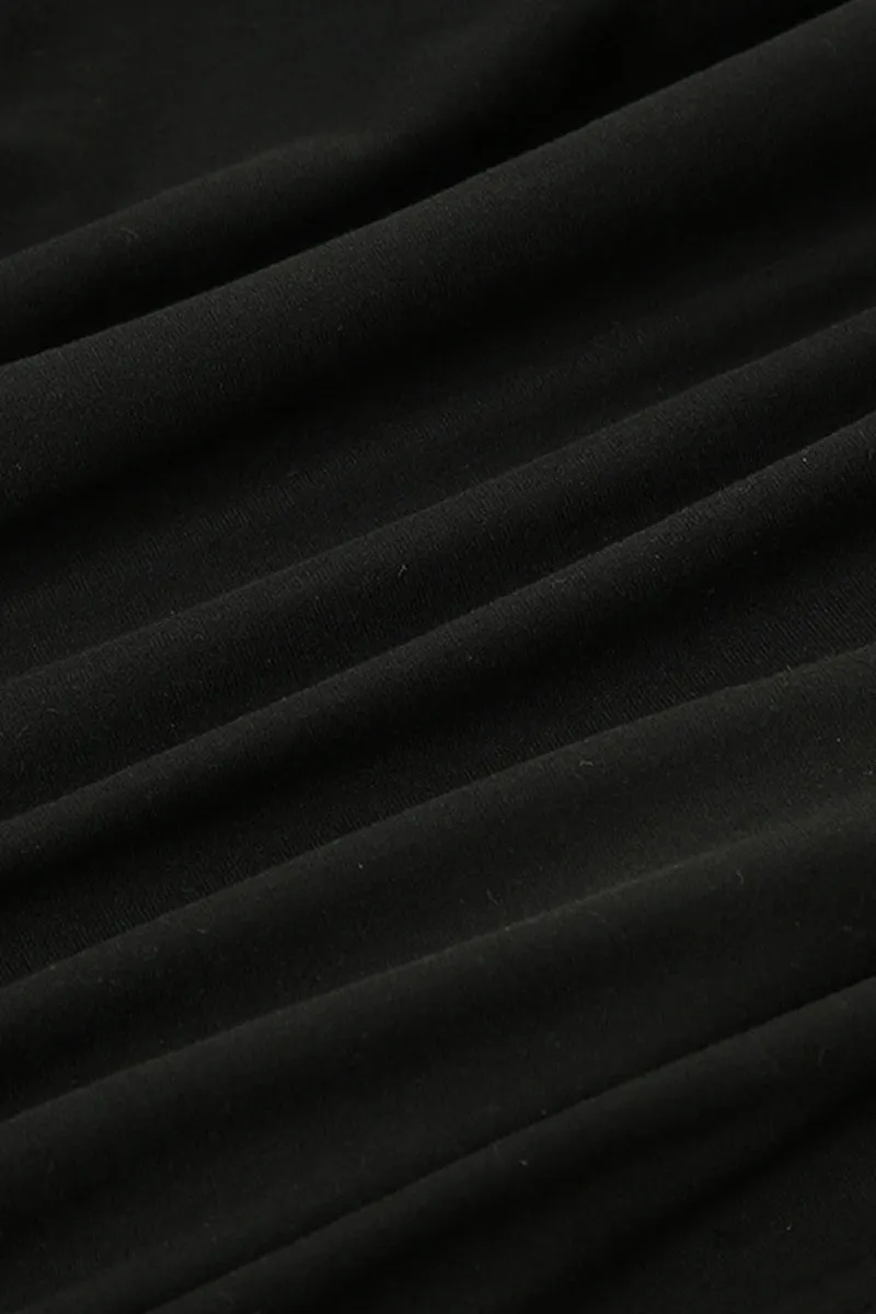 Pleated Drawstring Long Sleeve Hooded Dress