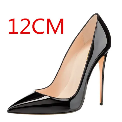 Pointed Toe Low Cut Super High Stiletto Heels Dress Party Shoes
