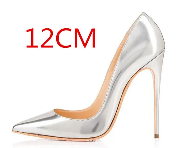 Pointed Toe Low Cut Super High Stiletto Heels Dress Party Shoes