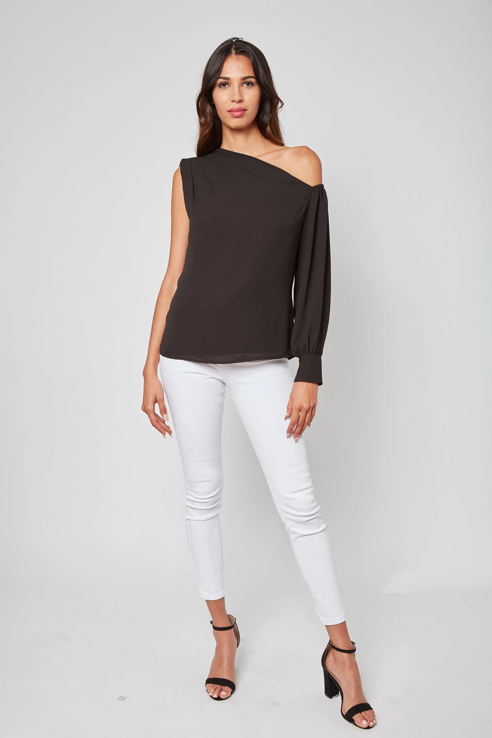 Pretty Please Draped Georgette Blouse