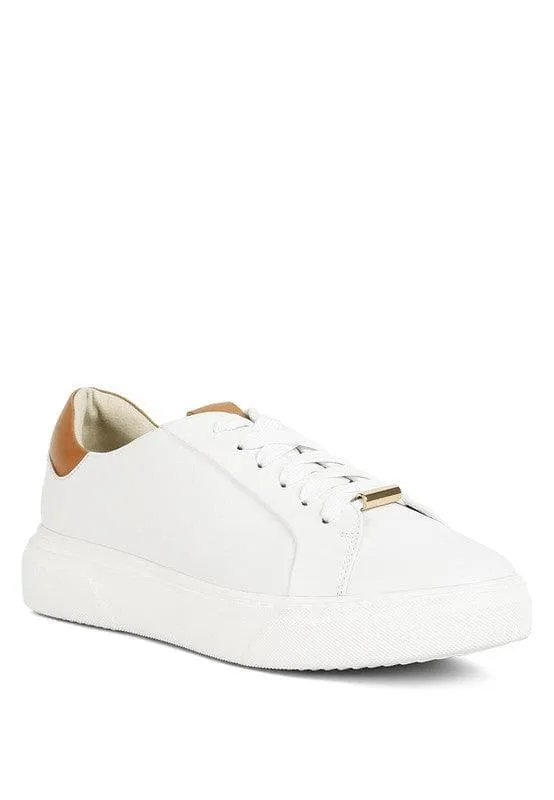 Rag Co Schick Lace Up Leather Sneakers