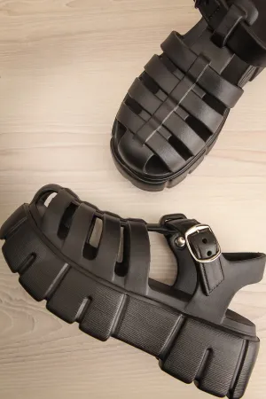 Rarea Black | Platform Fisherman Sandals