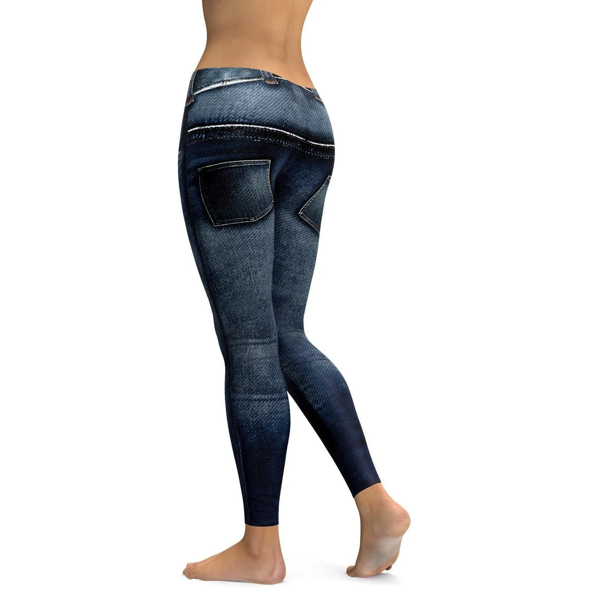 Realistic Denim Jeans Leggings
