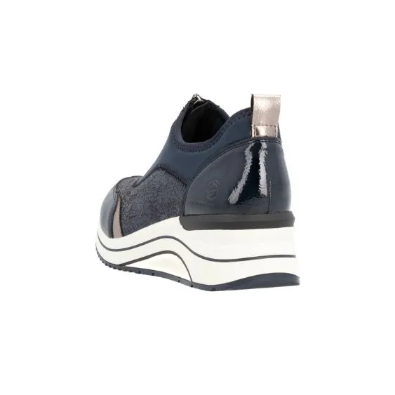 Remonte Blue Combination Wedge Trainer