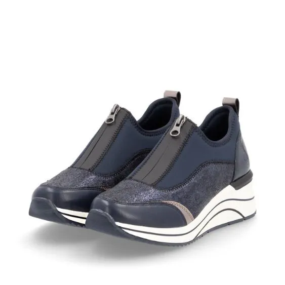 Remonte Blue Combination Wedge Trainer