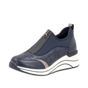 Remonte Blue Combination Wedge Trainer