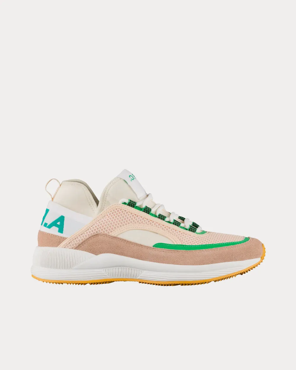 Run Around Beige / Green Low Top Sneakers
